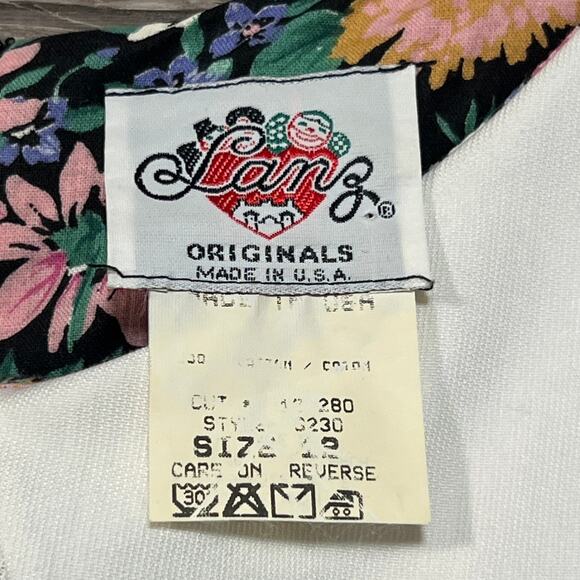 Lanz of Salzburg Vintage Edwardian Frock Floral Midi Dress Prairie Cottage USA - Picture 3 of 7